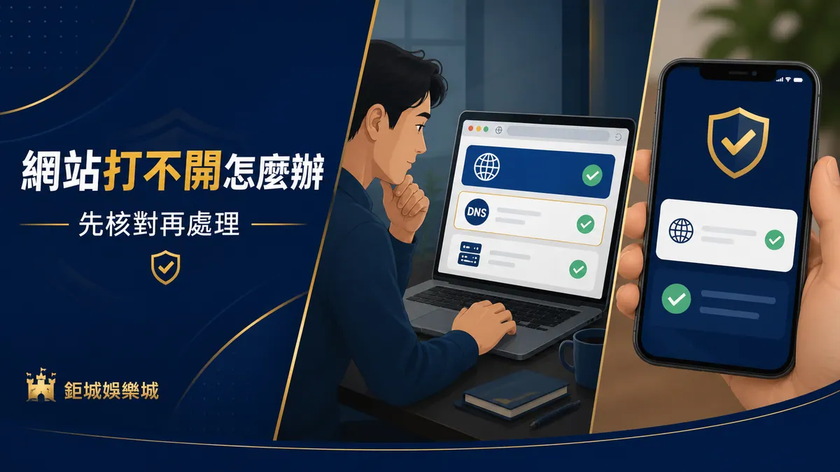 娛樂城網站打不開怎麼辦？網址、DNS、瀏覽器與假鏡像檢查