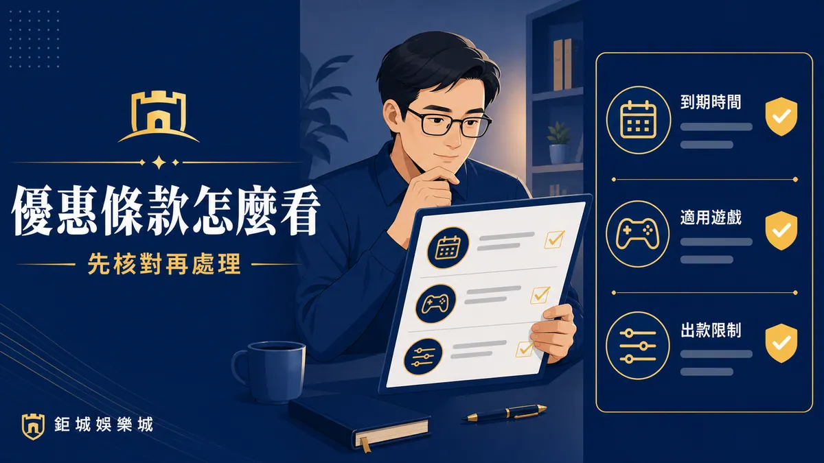 娛樂城優惠條款怎麼看？有效期、適用遊戲與提款限制